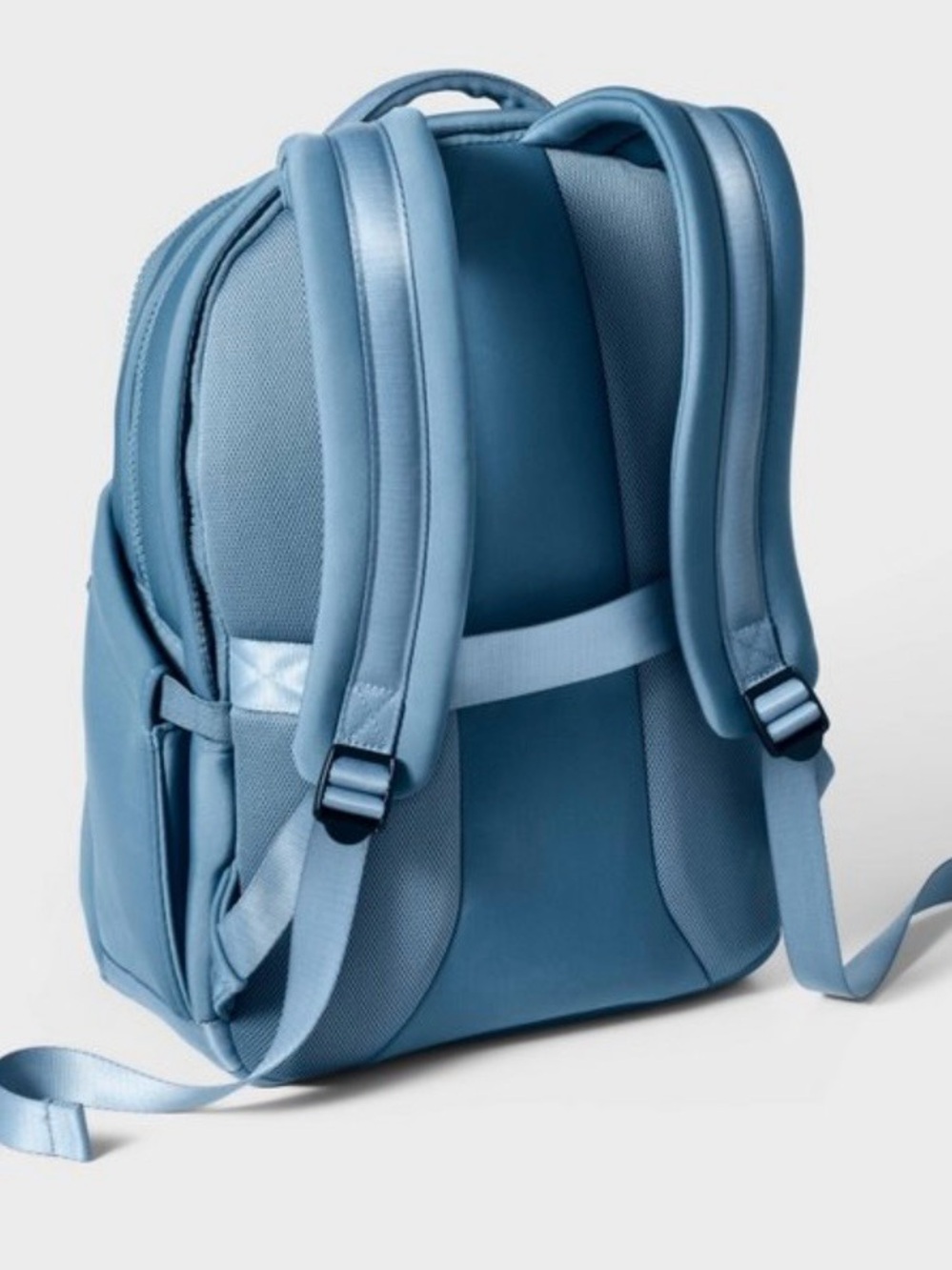 All in Motion Faux Neoprene Backpack in Dusty Navy. - Picture 2 of 3